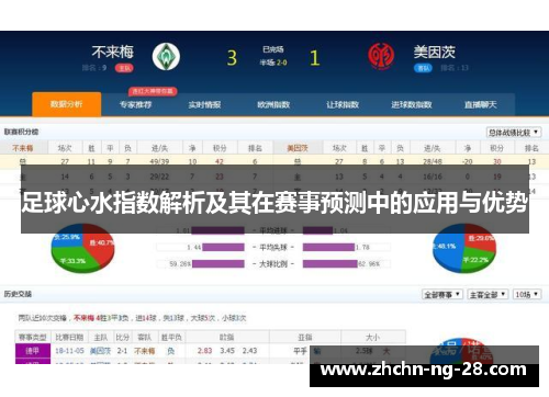 足球心水指数解析及其在赛事预测中的应用与优势
